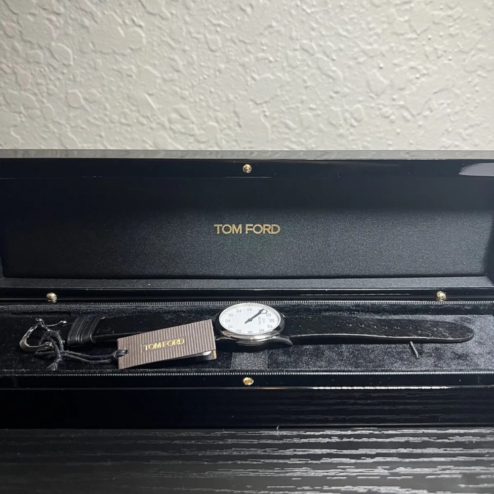 Tom Ford Men's 38mm N.002 White Dial Watch NWT